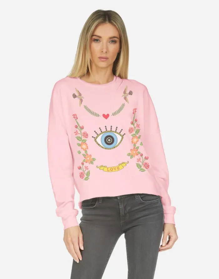 Lee X Floral Eye Love Cherry Blossom Women Lauren Moshi Long Sleeve