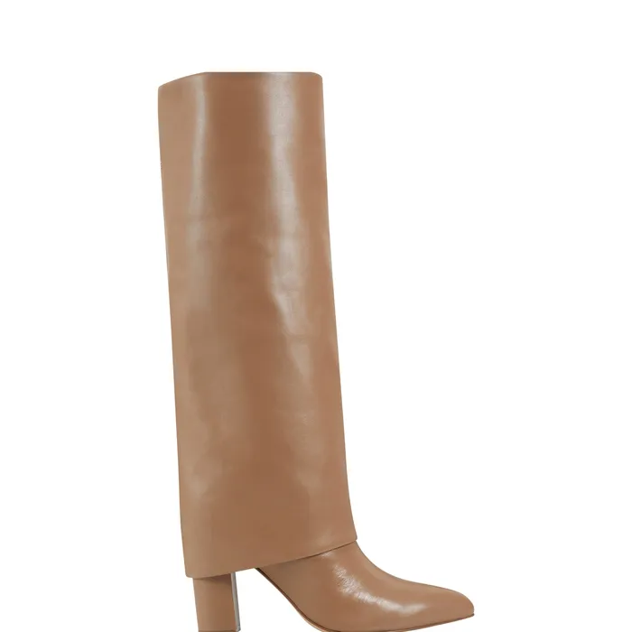 Leina Block Heel Pointy Toe Dress Boot Tan Women Dress Boots Marc Fisher