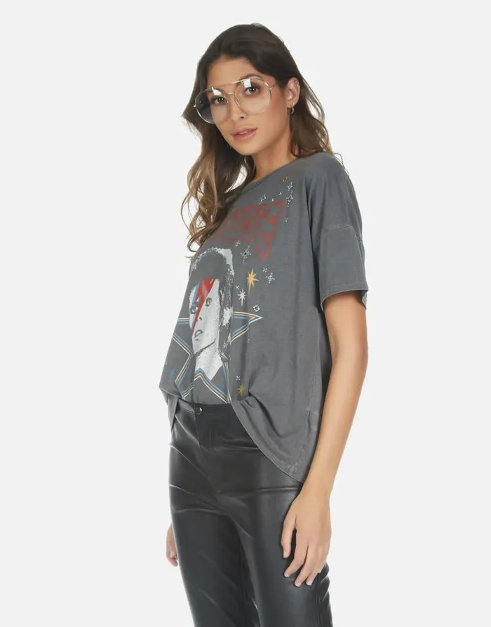 Liberty Bowie 1973 Tour Pigment Black Women Lauren Moshi Short Sleeve