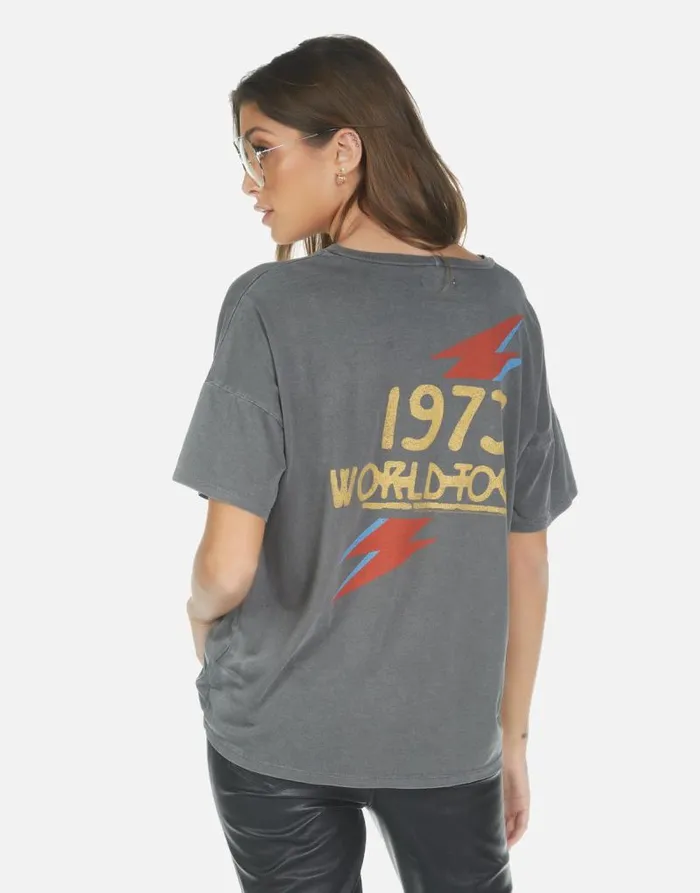 Liberty Bowie 1973 Tour Pigment Black Women Lauren Moshi Short Sleeve
