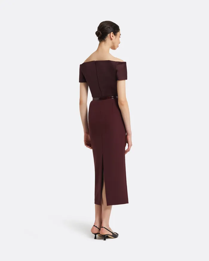 Liesel Burgundy Belt Burgundy Women Accessories Safiyaa
