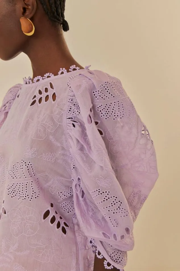 Lilac Sheer Blouse Women FARM Rio Blouses