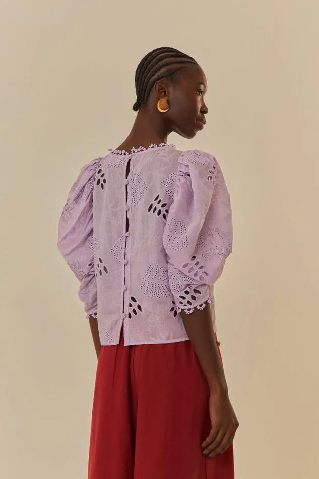 Lilac Sheer Blouse Women FARM Rio Blouses