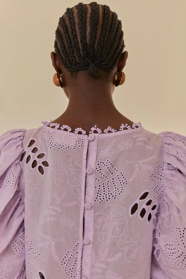 Lilac Sheer Blouse Women FARM Rio Blouses