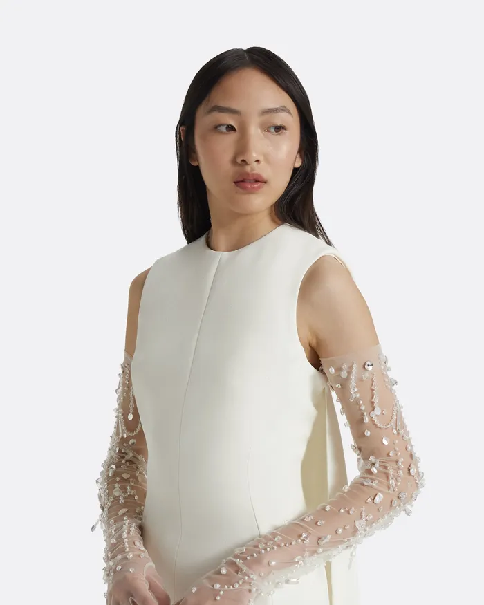 Linna Ivory Long Dress Ivory Women Dresses Safiyaa