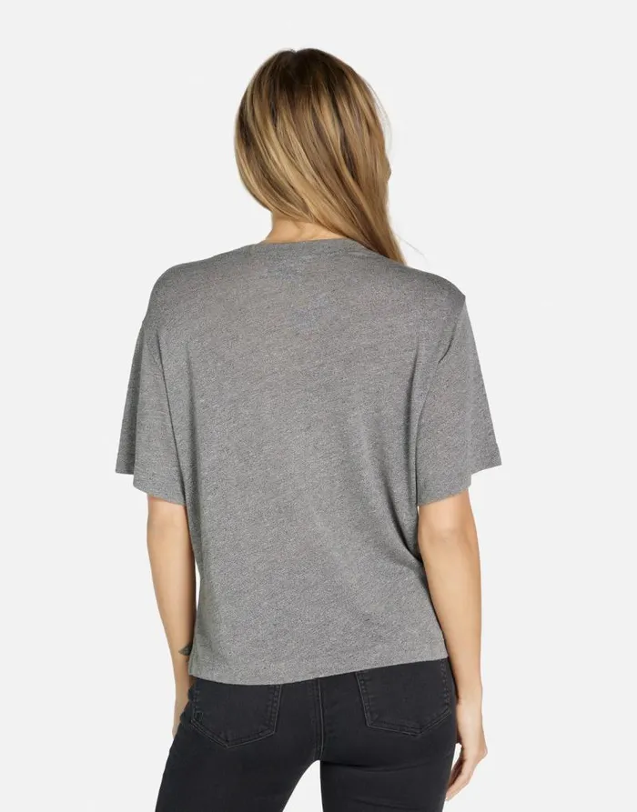 Linnea Hello Moshi Heather Grey Women Lauren Moshi Short Sleeve