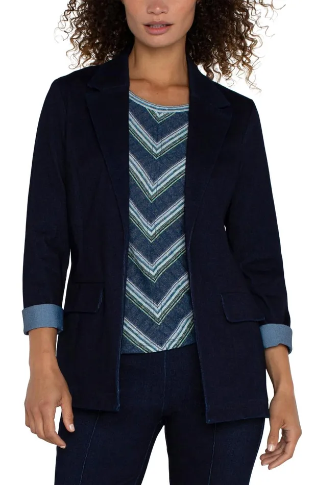 Liverpool Los Angeles Jackets BOYFRIEND BLAZER Indigo Rinse 8211 Womens