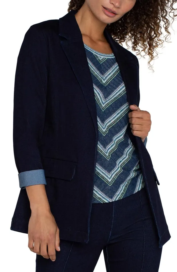 Liverpool Los Angeles Jackets BOYFRIEND BLAZER Indigo Rinse 8211 Womens