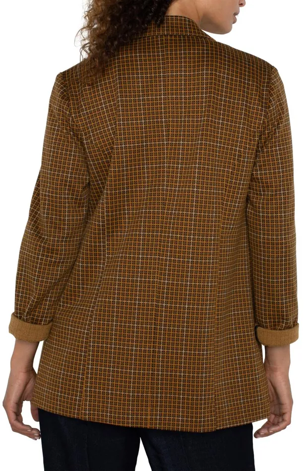 Liverpool Los Angeles Jackets BOYFRIEND BLAZER Jasper Brown Plaid 8211 Womens