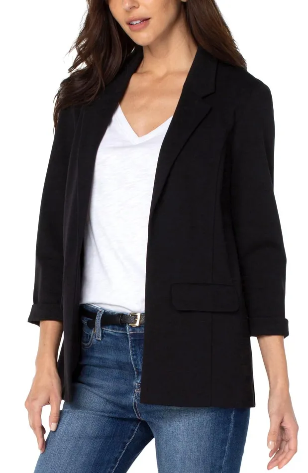 Liverpool Los Angeles Jackets BOYFRIEND BLAZER WITH PRINCESS DARTS Black 8211 Womens