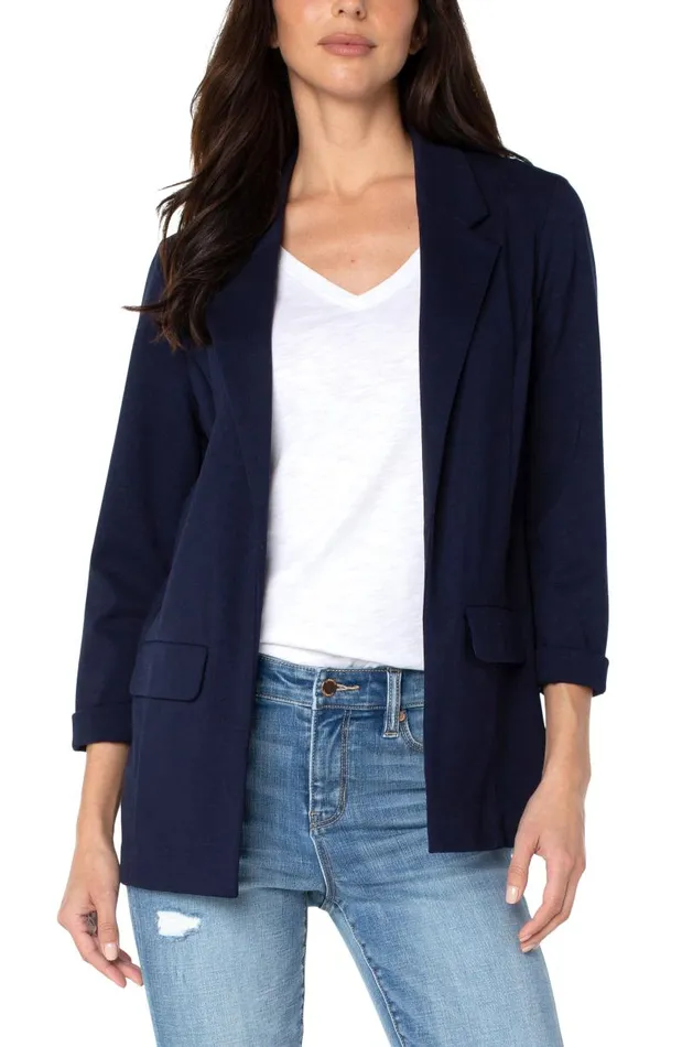 Liverpool Los Angeles Jackets BOYFRIEND BLAZER WITH PRINCESS DARTS Cadet Blue 8211 Womens