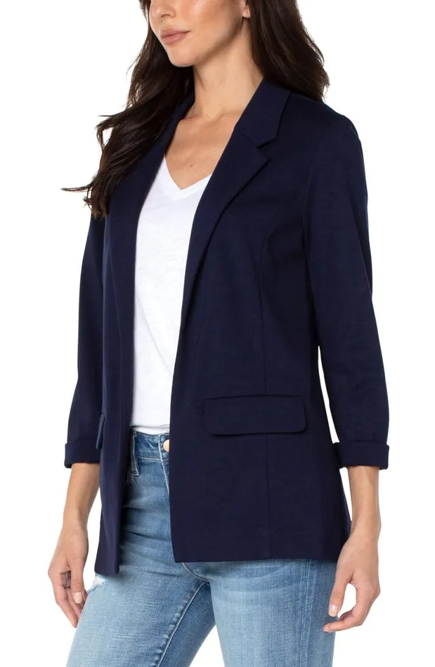 Liverpool Los Angeles Jackets BOYFRIEND BLAZER WITH PRINCESS DARTS Cadet Blue 8211 Womens