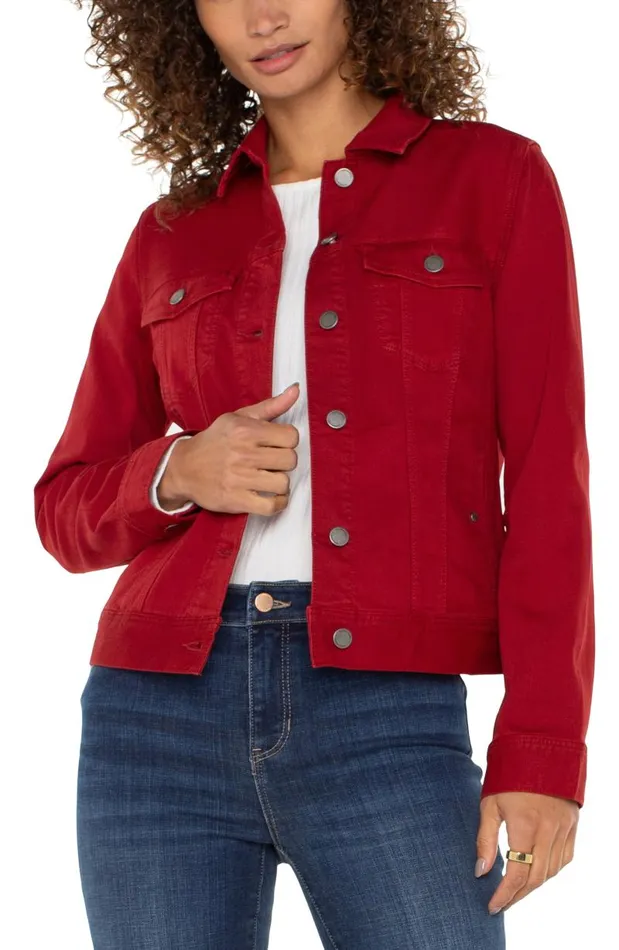 Liverpool Los Angeles Jackets CLASSIC JEAN JACKET Carnelian 8211 Womens