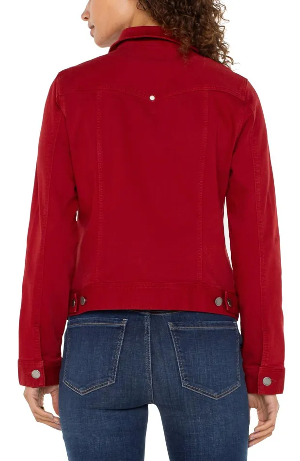 Liverpool Los Angeles Jackets CLASSIC JEAN JACKET Carnelian 8211 Womens