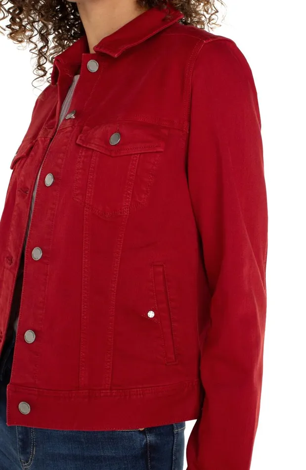 Liverpool Los Angeles Jackets CLASSIC JEAN JACKET Carnelian 8211 Womens