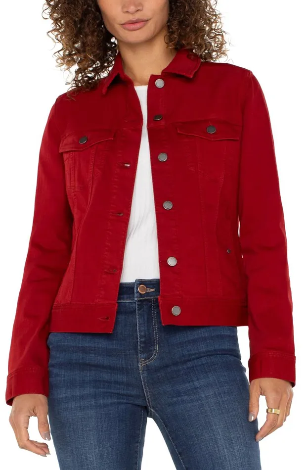 Liverpool Los Angeles Jackets CLASSIC JEAN JACKET Carnelian 8211 Womens