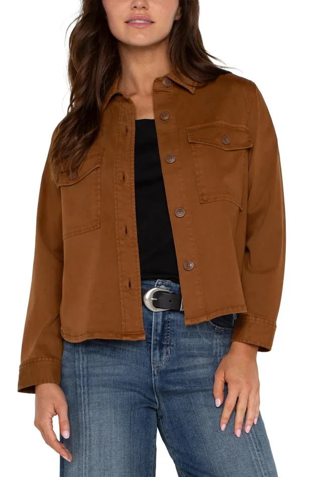 Liverpool Los Angeles Jackets CROPPED SHIRT JACKET Jasper Brown 8211 Womens