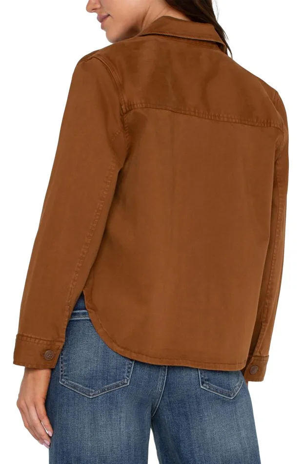 Liverpool Los Angeles Jackets CROPPED SHIRT JACKET Jasper Brown 8211 Womens
