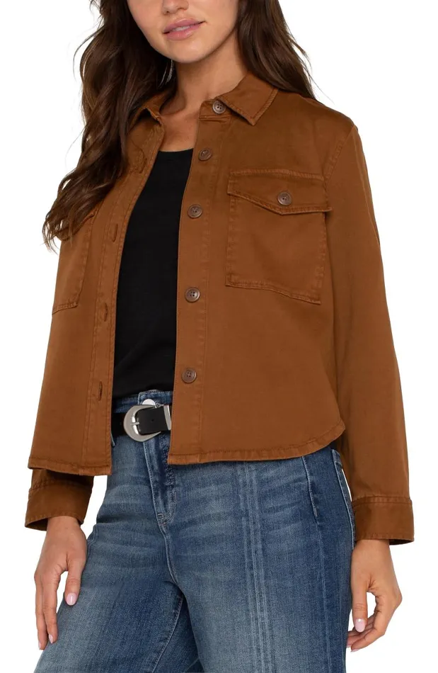 Liverpool Los Angeles Jackets CROPPED SHIRT JACKET Jasper Brown 8211 Womens