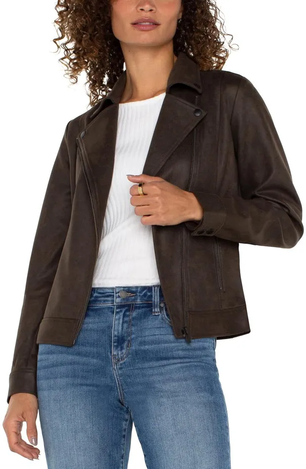 Liverpool Los Angeles Jackets MOTO JACKET Black Olive 8211 Womens