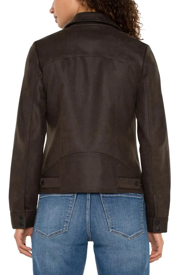 Liverpool Los Angeles Jackets MOTO JACKET Black Olive 8211 Womens