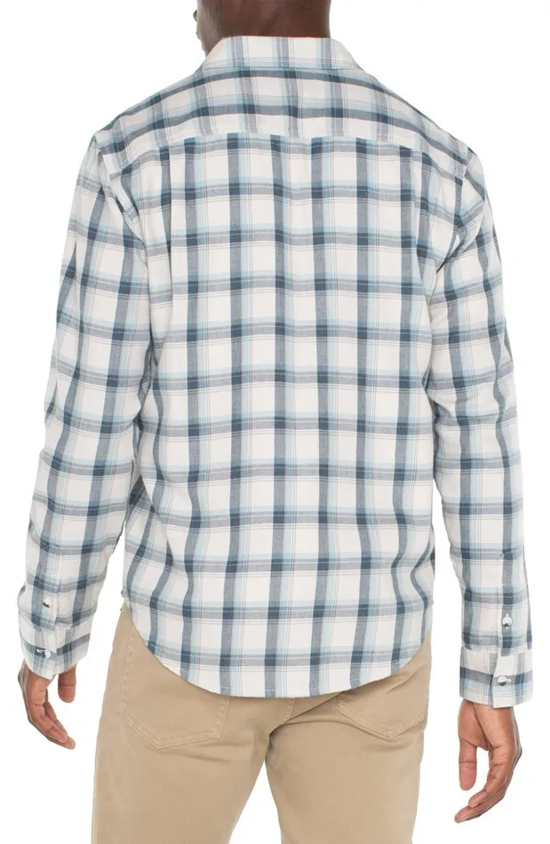 Liverpool Los Angeles Shirts LONG SLEEVE BUTTON UP SHIRT Putty Blue Grey 8211 Mens