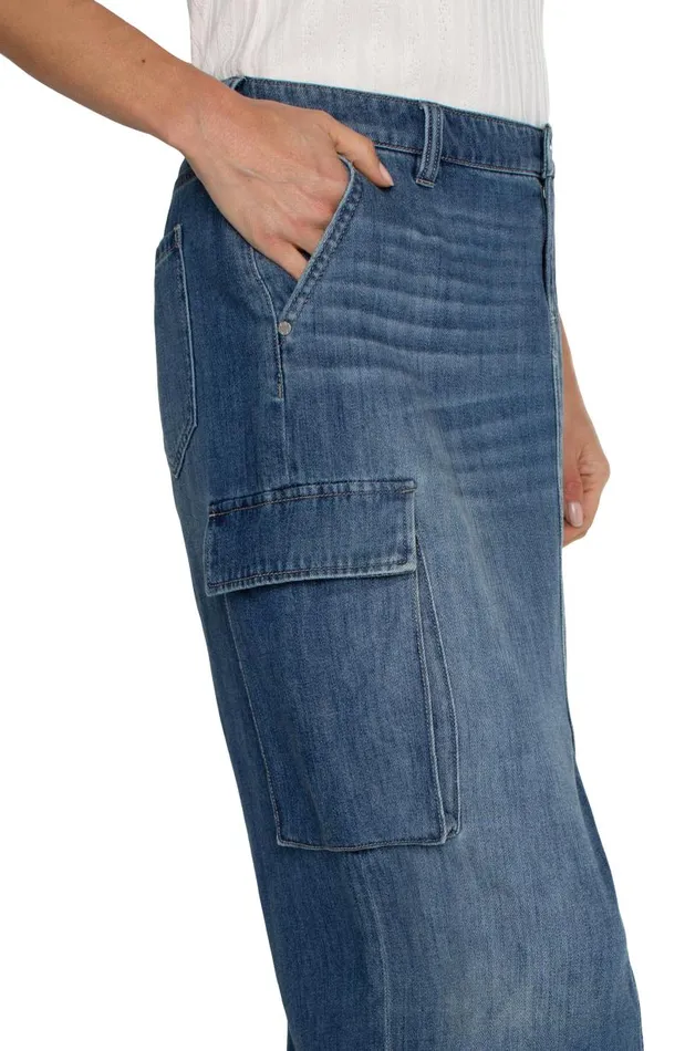 Liverpool Los Angeles Skirts MAXI ECO CARGO SKIRT Willow Glen 8211 Womens