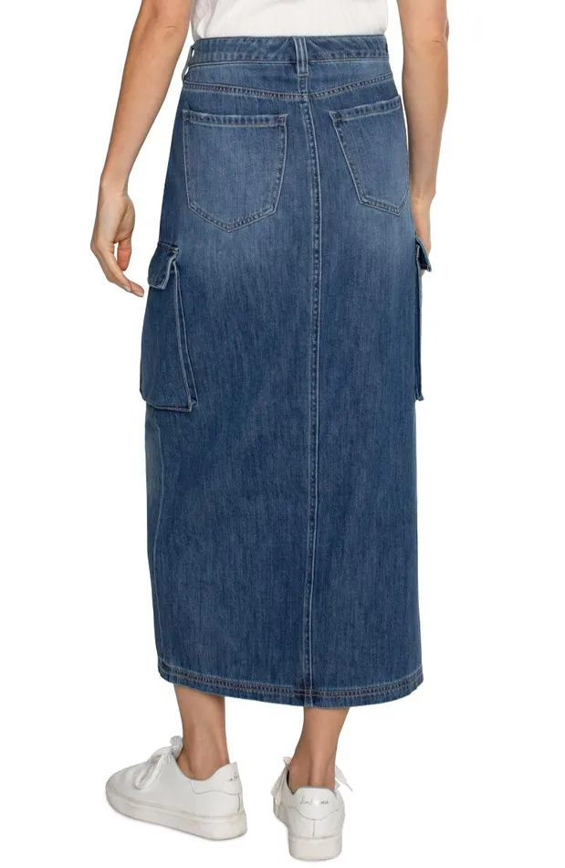 Liverpool Los Angeles Skirts MAXI ECO CARGO SKIRT Willow Glen 8211 Womens