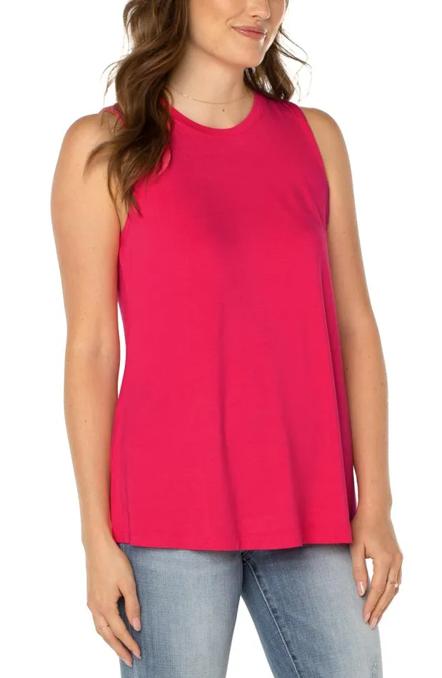 Liverpool Los Angeles Tees SLEEVELESS SCOOP NECK TANK Pink Punch 8211 Womens