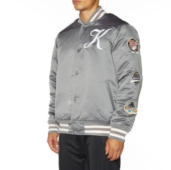 Logo Jasper Bomber Jacket 8211 Grey Grey Men Kappa Jackets