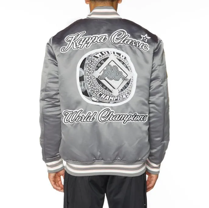 Logo Jasper Bomber Jacket 8211 Grey Grey Men Kappa Jackets