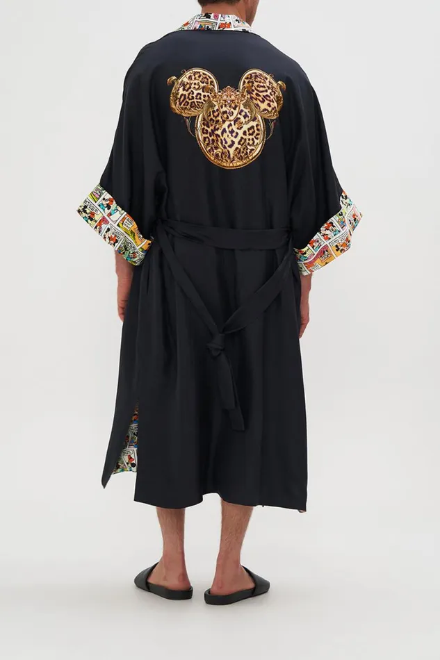 LONG LINE REVERSIBLE ROBE MICKEY TAKES A TRIP Mickey Takes A Trip Mens Camilla Robes