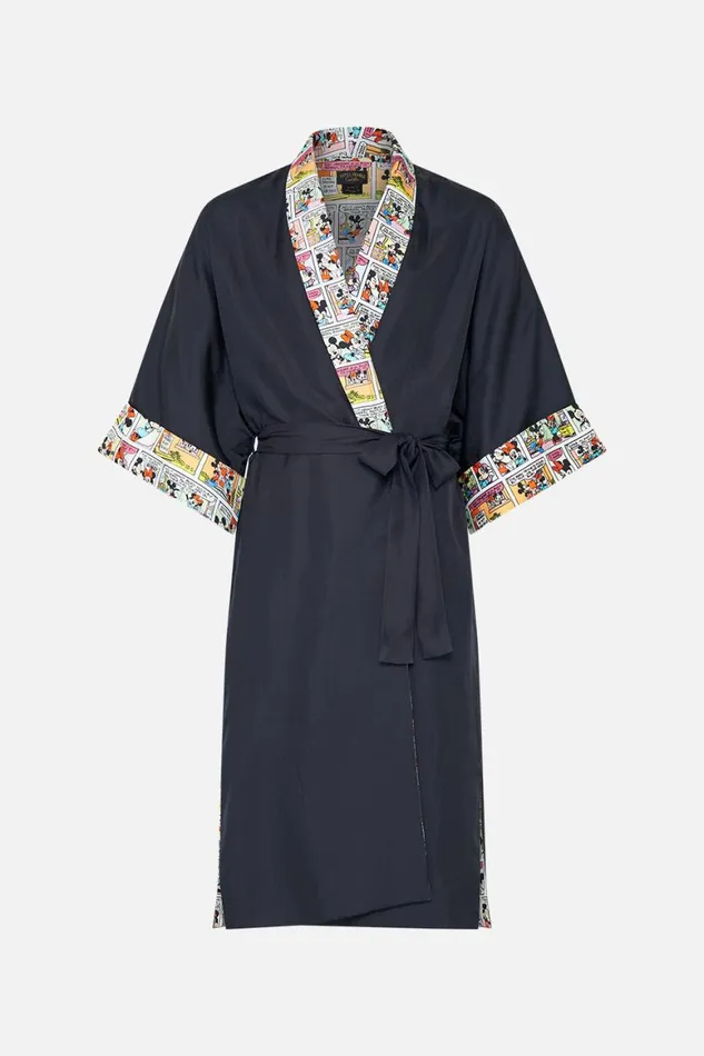 LONG LINE REVERSIBLE ROBE MICKEY TAKES A TRIP Mickey Takes A Trip Mens Camilla Robes