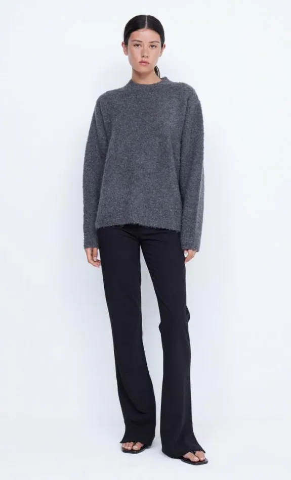 Long Sleeve Shop Bec Bridge Brice Knit Jumper Charcoal