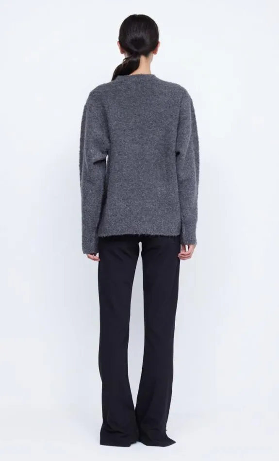 Long Sleeve Shop Bec Bridge Brice Knit Jumper Charcoal