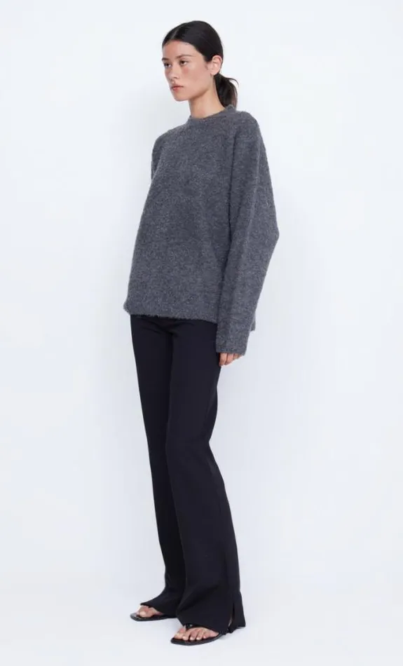 Long Sleeve Shop Bec Bridge Brice Knit Jumper Charcoal
