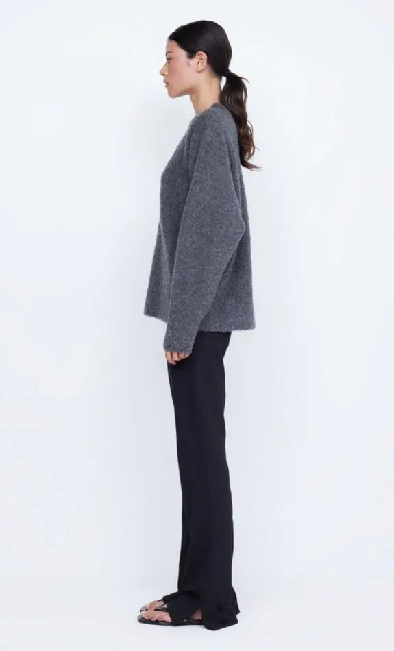Long Sleeve Shop Bec Bridge Brice Knit Jumper Charcoal