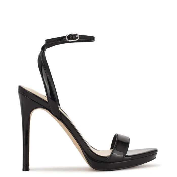 Loola Ankle Strap Sandals Black Women Nine West Sandals