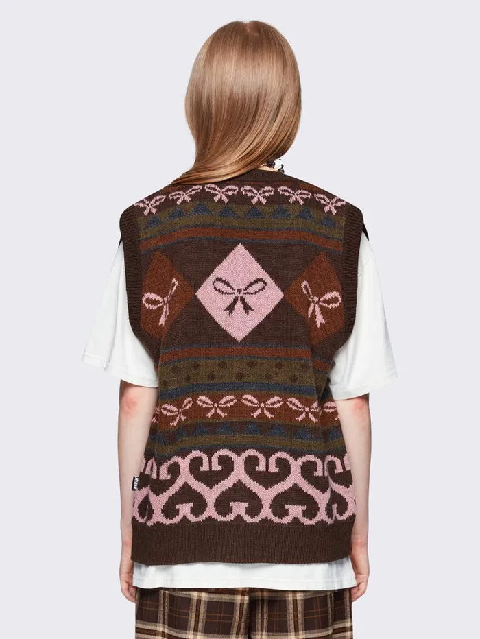 Love Bows Sweater Vest Women Minga London Knitwear Love Bows Sweater Vest Women Minga London Knitwear