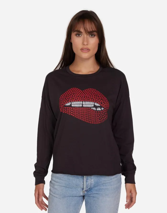 Luella Elements Biting Lip Onyx Women Lauren Moshi Long Sleeve