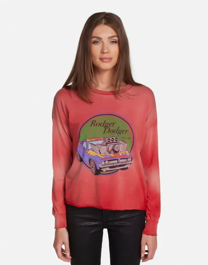 Luella Hot Wheels Roger Dodger Faded Brick Women Lauren Moshi Long Sleeve