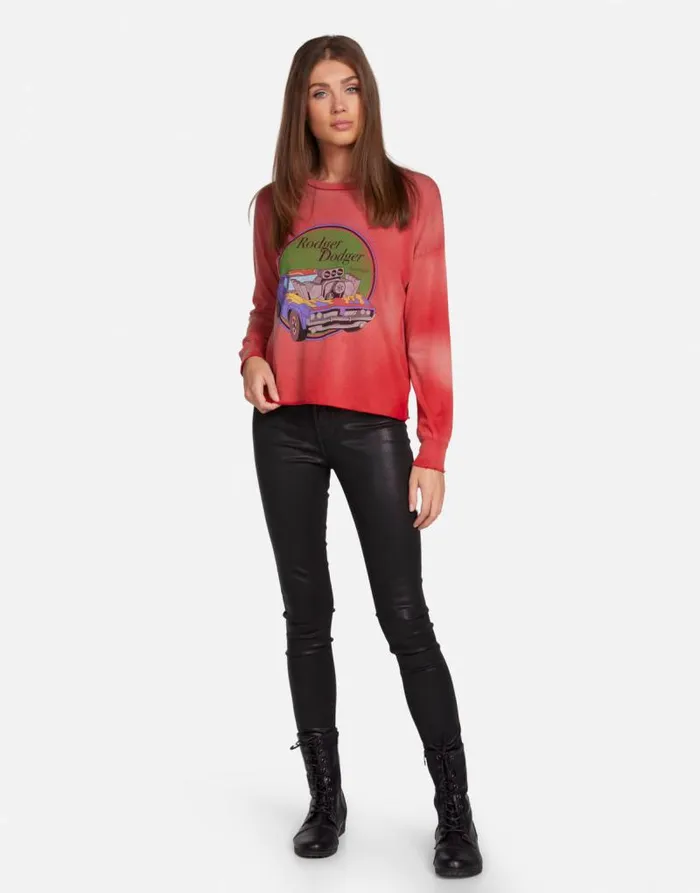 Luella Hot Wheels Roger Dodger Faded Brick Women Lauren Moshi Long Sleeve