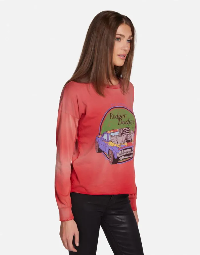 Luella Hot Wheels Roger Dodger Faded Brick Women Lauren Moshi Long Sleeve