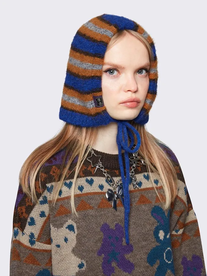 Maeve Striped Bonnet Women Minga London Hats and Hair Pieces