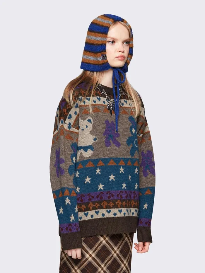 Maeve Striped Bonnet Women Minga London Hats and Hair Pieces
