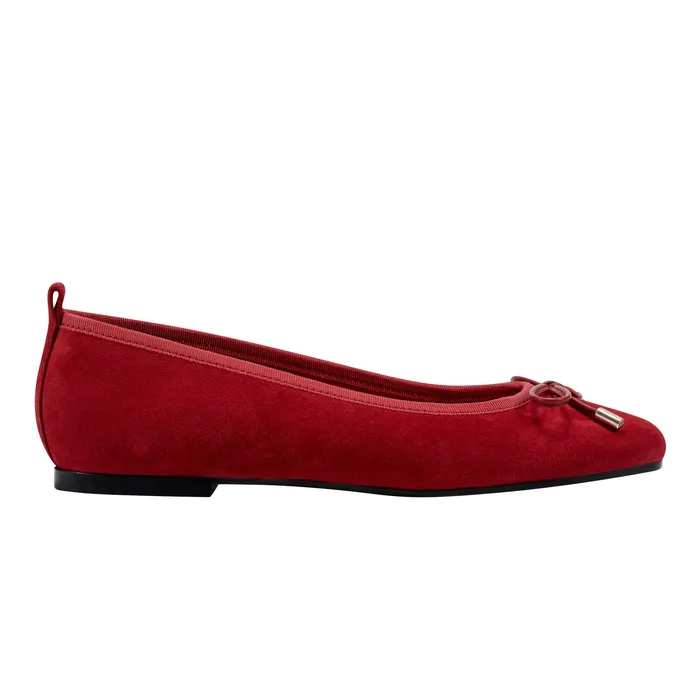 Marc Fisher Ubet Slipon Casual Flat Red Women Loafers and Flats
