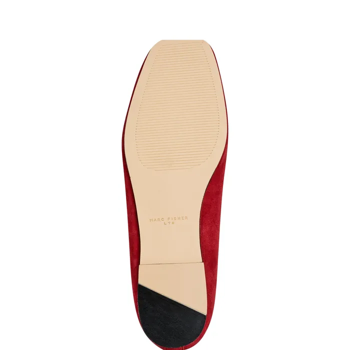 Marc Fisher Ubet Slipon Casual Flat Red Women Loafers and Flats