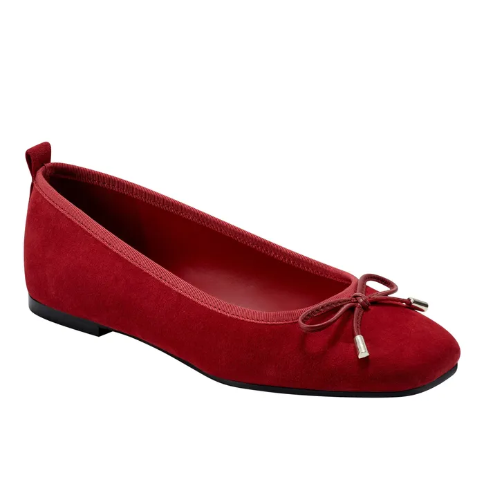 Marc Fisher Ubet Slipon Casual Flat Red Women Loafers and Flats