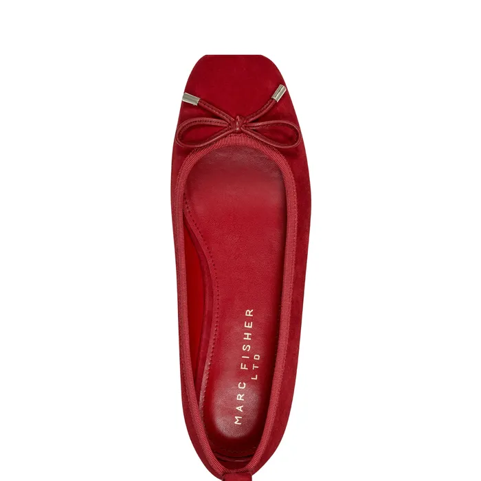 Marc Fisher Ubet Slipon Casual Flat Red Women Loafers and Flats