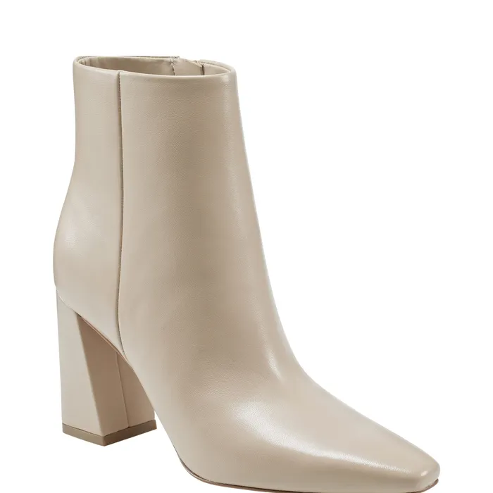 Marc Fisher Yanara Heeled Bootie Natural Leather Women Booties